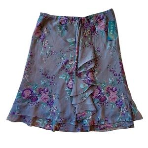 Lauren Ralph Lauren Skirt Cottagecore Floral Ruffle NWT Size XL